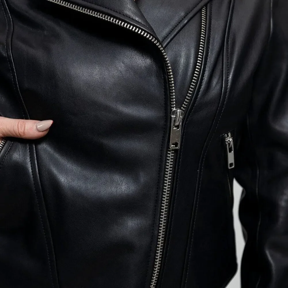 Women's Vegan Faux Leather Jacket